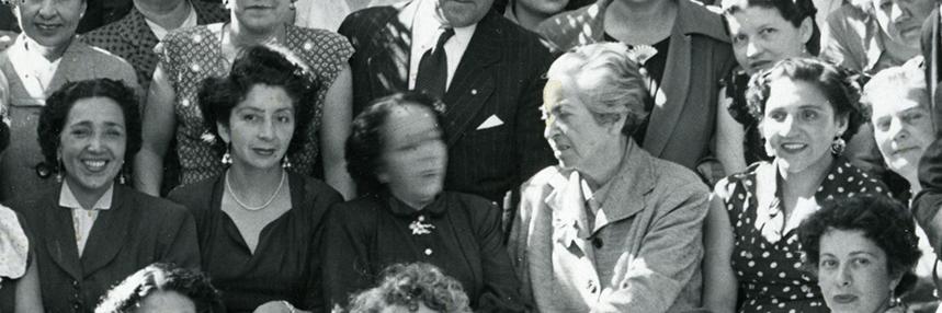 Acto en la plaza de Vicuña, 1954 (detalle).