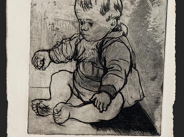 André Racz. Sin título. 1949. Aguafuerte, aguatinta. Papel y Tinta. 20.2 x 26.3 cm. Colección Objetos. En depósito. N° DA0203.