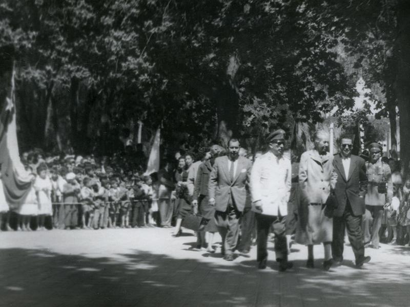 Plaza de Armas de Vicuña, 1954.