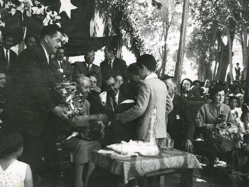 Plaza de Armas de Vicuña, 1954.