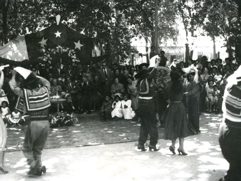 Plaza de Armas de Vicuña, 1954.
