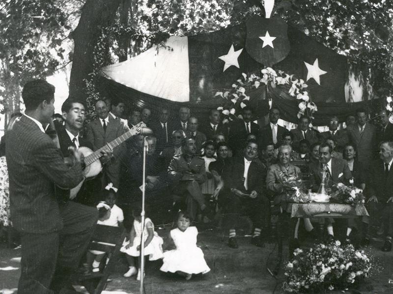 Plaza de Armas de Vicuña, 1954.