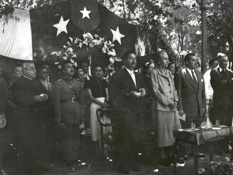 Plaza de Armas de Vicuña, 1954.