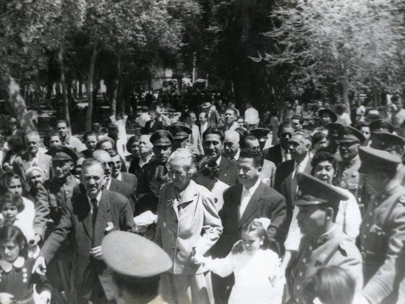 Plaza de Armas de Vicuña, 1954.